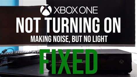 xbox one not turning on but making sound